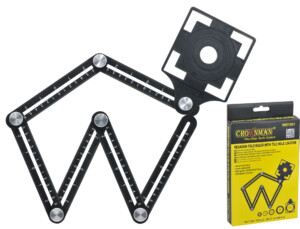 Crownman Hex Folding Ruler with Tile Hole Locator