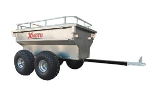 XMOTO Aluminum ATV Tub Trailer With Lid - 1350 lb Capacity