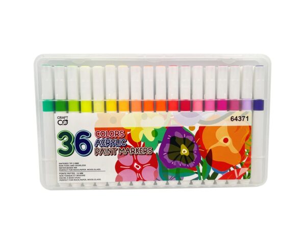36 Colors Acrylic Markers Pen Set