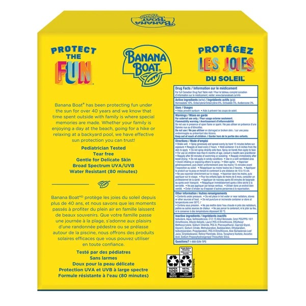 Banana Boat Kids Sunscreen Spray SPF 50, 3 x 226 g
