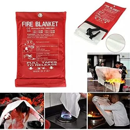 Emergency Fire Blanket For Home & Kitchen, Flame Retardant, 1M X 1M – 10 PACK